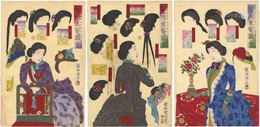鬘附束髪図会　Various Wig Styles