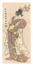 仕丁姿兼好妹千早 四代岩井半四郎【復刻版】　Actor Iwai Hanshiro IV as Chihaya, Younger Sister of Kenko 【Reproduction】