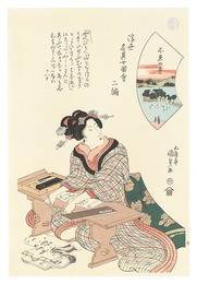 浮世名異女図会 二編 不忍の景【復刻版】　Famous Women from Famous Places part two / View of Shinobazu【Reproduction】