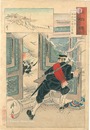 日本魂　原田重吉 玄武門を開て功名の図　The Japanese Spirit / Harada Jukichi Achieves Prominence by Opening the Hyeonmu Gate