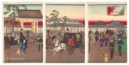 赤坂仮皇居及太政官真景　True View of the Temporary Imperial Palace and Dajokan at Akasaka