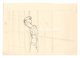 自筆画稿　邦枝完二『歌麿をめぐる女達』　Illustrations for Utamaro o meguru Onnatachi" by Kunieda Kanji"