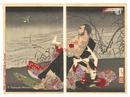 新撰東錦絵　大仁坊梅ヶ枝を殺害の図　Newly Selected Eastern Brocade Prints / The Priest Dainin Kills Umegae