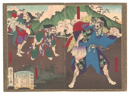 新撰太閤記　義昭箕作城逃走　Newly Selected Records of the Taiko Hideyoshi / Ashikaga Yoshiaki Escapes from Mitsukuri Castle