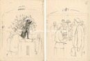 自筆画稿　Sketches for a Magazine