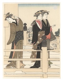 回廊上の美人【復刻版】　Woman on the Balcony【Reproduction】 