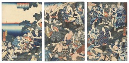 相模国大山寺石尊宮朝山図　Oyama Temple in Sagami Province in the Morning
