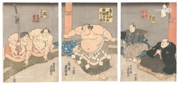 秀ノ山雷五郎横綱土俵入之図　Yokozuna Grand Champion Sumo Wrestler Hidenoyama Raigoro Entering the Ring