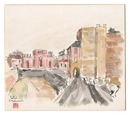 自筆画色紙　Paintings
