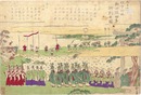 六月十四日 住吉神社御田植神事行列之図　June 14, The Rice Planting Ritual at Sumiyoshi Shrine