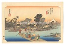 東海道五十三次（保永堂版）　川崎 六郷渡舟【復刻版】　The Fifty-Three Stations of the Tokaido (Hoeido Edition) / Kawasaki: Rokugo Ferry【Reproduction】