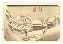 東海道五十三次（保永堂版）　蒲原 夜之雪【復刻版】　The Fifty-Three Stations of the Tokaido (Hoeido Edition) / Kanbara: Night Snow【Reproduction】