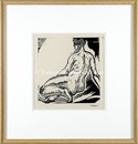 裸婦背面　Femme nue vue de dos