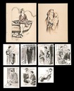 肉筆画　Paintings