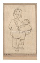 子守りをする少女　Girl Looking after a Baby