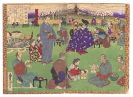 新撰太閤記　故郷尾州中村ノ訪問　Newly Selected Records of the Taiko Hideyoshi / Homecoming Visit to Nakamura, Owari Province