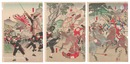 鴨緑江近傍九連城附近 大激戦之図　Great Battle near Jiuliancheng by the Yalu River