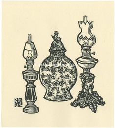 洋燈とつぼ　Lamp and Pot