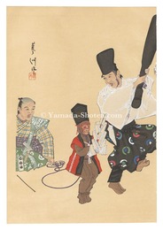 狂言画大観 百種之内 靱猿　One Hundred Roles by Kyogen-ga / The Monkey-Skin Quiver