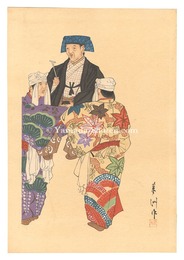 狂言画大観 百種之内 鈍太郎　One Hundred Roles by Kyogen-ga / Dontaro's Method for Handling Women