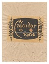 型染カレンダー　1961　Serizawa Keisuke Calendar for 1961
