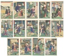 深川仮宅全盛揃　An Assortment of Beauties of the Highest Popularity in Temporary Quarters in Fukagawa