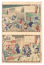 大日本物産図会　肥前伊万里陶器造図一 肥前伊万里陶器造図二　Famous Products of Japan / Hizen Province: Making Imari Ware, No. 1; Making Imari Ware, No. 2