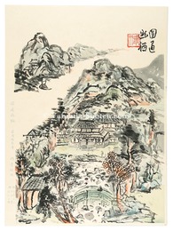 圓通幽栖　Divine Dream of Praying for Mt. Penglai