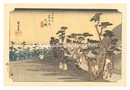 東海道五十三次（保永堂版）　大磯 虎ヶ雨【復刻版】　The Fifty-Three Stations of the Tokaido (Hoeido Edition) / Oiso: Tora's Rain【Reproduction】