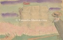 自筆画稿　花見　Cherry Blossom Viewing