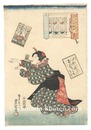 百人一首絵抄　二十五 三條右大臣　A Pictorial Commentary on One Hundred Poems by One Hundred Poets / No. 25: Sanjo no Udaijin