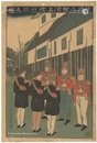 外国人横浜上陸行烈之図　Parade of Foreigners Landing at Yokohama
