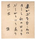 自筆色紙　Shikishi