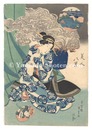 美人八景　回向院の晩鐘　Eight Views of Beauties / Evening Bell at the Eko-in