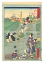 東京名所三十六戯撰　九たん坂　Thirty-six Amusing Views of Famous Places in Tokyo / Kudanzaka
