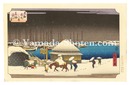 東都雪見八景　高輪夜の雪【復刻版】　Eight Views of Snow Scenes in the Eastern Capital / A Snow Evening at Takanawa 【Reproduction】