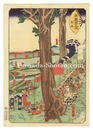 末広五十三次　土山　Fifty-three Stations of the Fan / Tsuchiyama