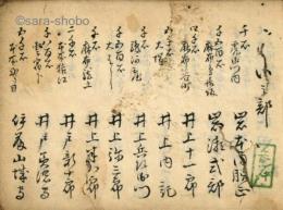 寛政八年調　千石以上御旗本高宿所附