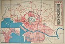 東京震災明細大地図　電車線路明細図　附横浜略図