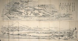 駿陽有渡郡村松村大野　観富山龍華寺内之図・駿河湾連華寺側から富士を望む図