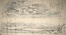 駿陽有渡郡村松村大野　観富山龍華寺内之図・駿河湾連華寺側から富士を望む図