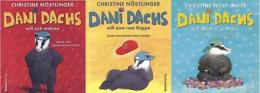 クリスティーネ・ネストリンガー・ドイツ語絵本3冊「あなぐまダニー」シリーズ 「Dani Dachs will sich wehren」「Dani Dachs will eine rote Kappe」「Dani Dachs holt Blumen fuer Mama」