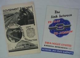 [仮題]　オランダ領東インド国有鉄道(The Netherlands Indies State Railways, Staatsspoorwegen)リーフレット2部