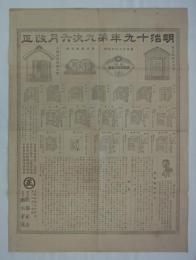 明治十九年第九次六月改正　金庫製造所并ニ売捌所兼時計商并ニ雑貨売捌所・牧谷正吉
