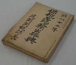 [仮題]　昭和13年　保税工場製品輸出振興に関する大蔵省通牒綴