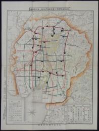 名古屋市都市計画区域内街路及運河網図　