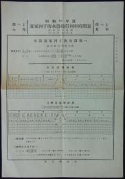 昭和13年度夏家河子海水浴場行列車時間表　臨時列車運転自7月1日―至9月1日　満洲日日新聞附録