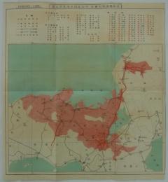 京都電燈株式会社供給区域並送電線路図　（昭和十一年四月現在）