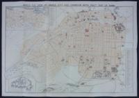 Bird's Eye View of Osaka City and Harbour with Inset Map of Kobe　