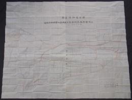 国有道路溝渠図　上伊那郡飯島村本郷土井場耕地整理組合地区　縮尺六百分ノ一